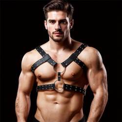 Aurum Arnes Masculino para Bondage Cuero Vegano