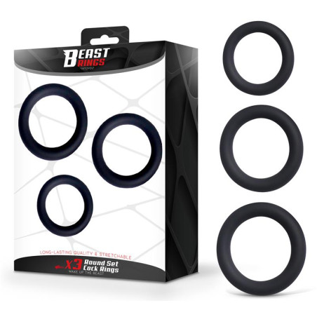 Set de 3 Anillos para el Pene Silicona S M y L