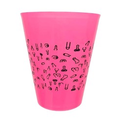 Vaso Plastico Diseno Penes Fuscia 500ml