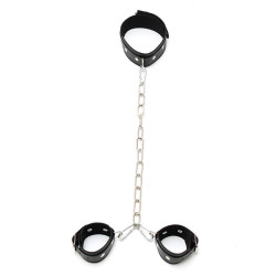 Collar con Esposas Cadena Ajustables