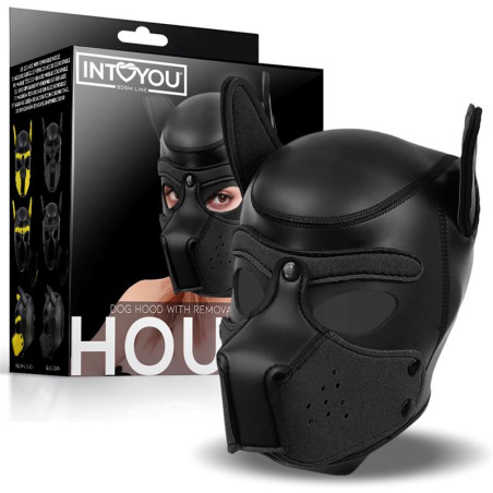 Hound Mascara de Perro Neopreno Hocico Extraible Negro Talla Unica