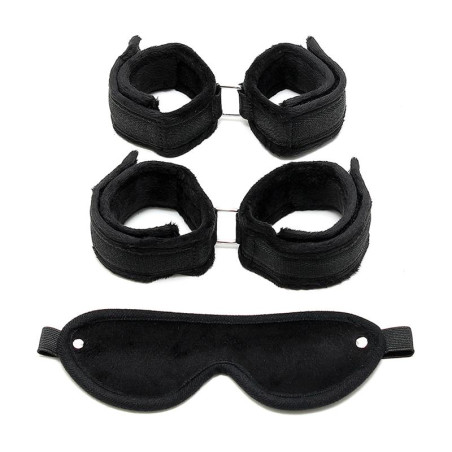 Set de Esposas Manos y Pies Negro