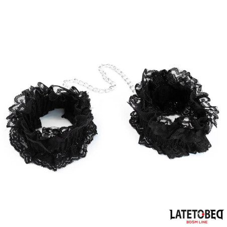 Esposas para Pies de Encaje Elastico Negro