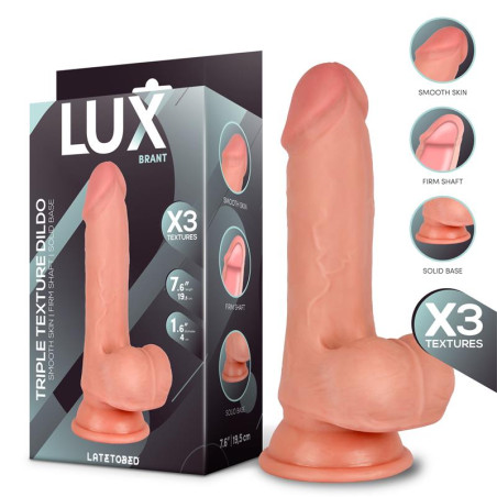Brant Dildo Triple Densidad con Testiculos 76