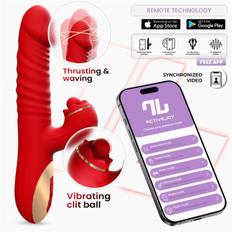 Ascen Vibrador con Thrusting y Waving y APP USB Magnetico