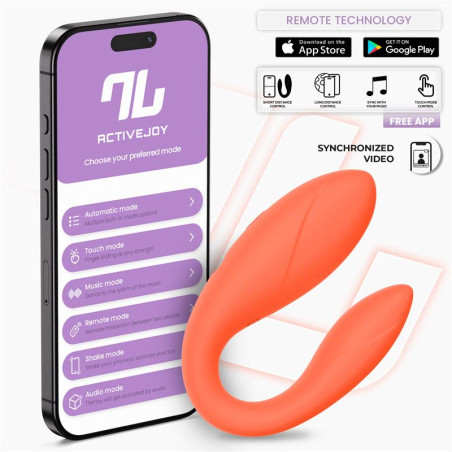 Juguete para Parejas con APP Flexible Salmon