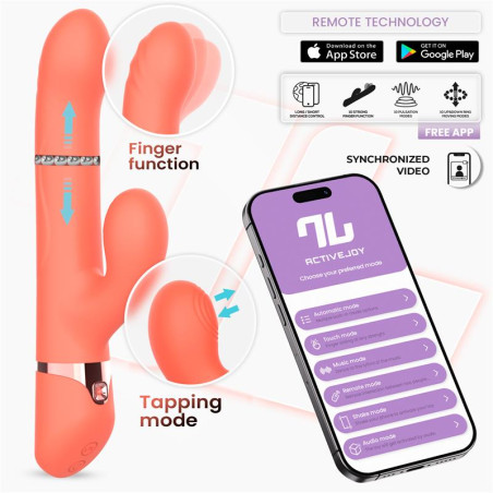 Mindy Vibrador con Anillo de Bolas Up and Down Finger y Pulsacion con APP
