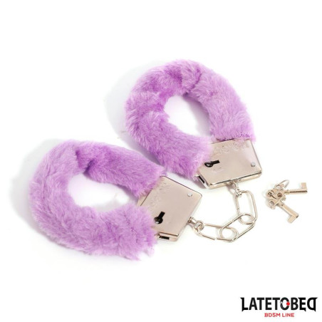 Esposas de Metal Furry de Pelo Purpura