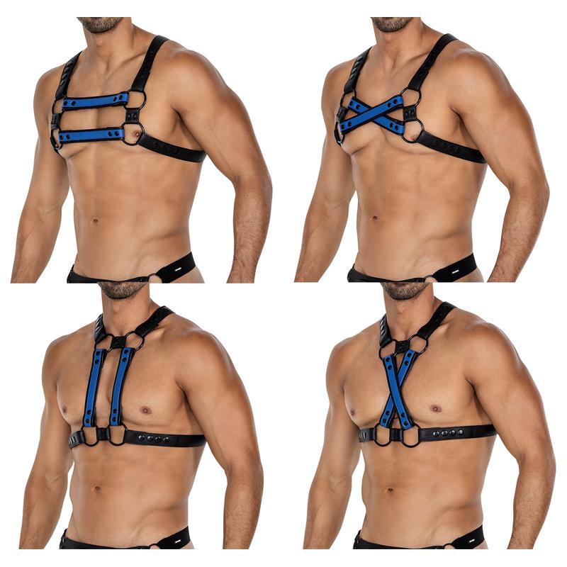 H4RNESS06 Arnes de Pecho 4WAY Azul Talla Unica
