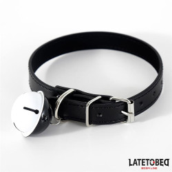 Collar con Cascabel Ajustable Negro