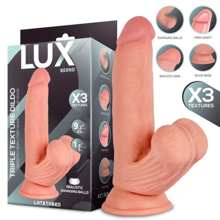 Bernd Dildo Triple Densidad con Testiculos Oscilantes 92