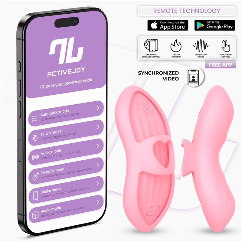 Laia Estimulador de Dedo con Calor y Funda con APP Rosa