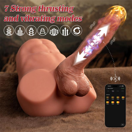Jonah Semi Torso con Dildo Desmontable Thrusting y APP 348 kg