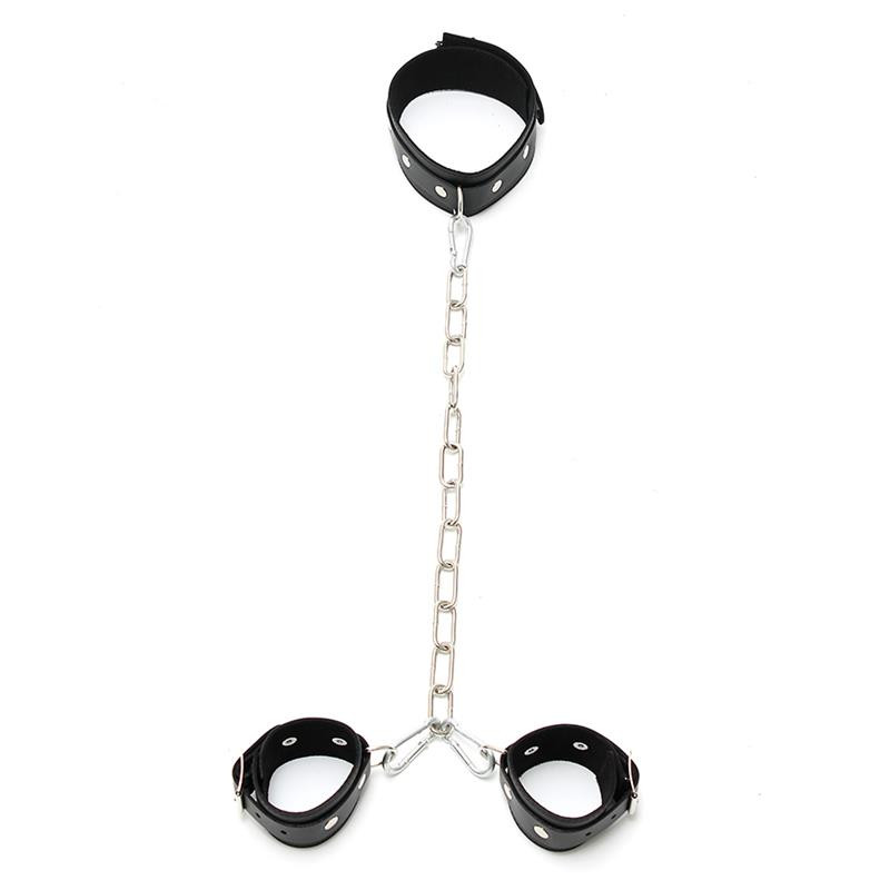 Collar con Esposas Cadena Ajustables