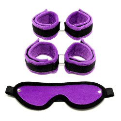 Set de Esposas para Manos y Pies Purpura