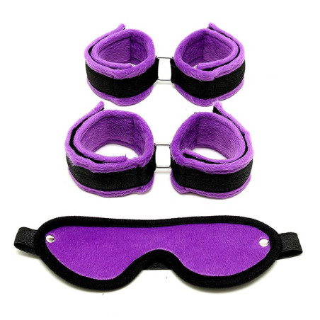 Set de Esposas para Manos y Pies Purpura