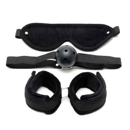 Set de Bondage 3 Piezas Negro
