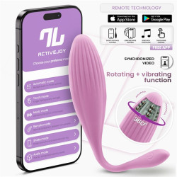 Huevo Vibrador con Bolas Internas con Rotacion y APP USB