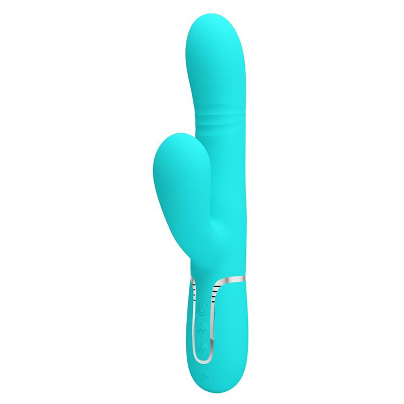 Mariana Vibrador 4 en 1 Silicona Turquesa