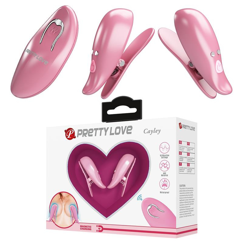 Cailey Pinzas para Pezones con Vibracion y Control Remoto