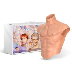 Boomax Traje Torso Masculino Hiperrealista Silicona Liquida Talla S