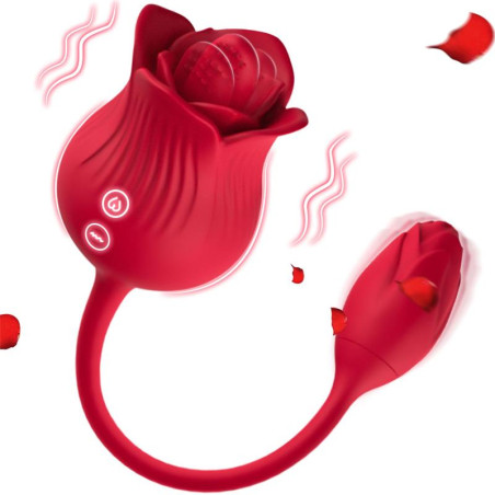 Rosa con Licking y Huevo Vibrador USB
