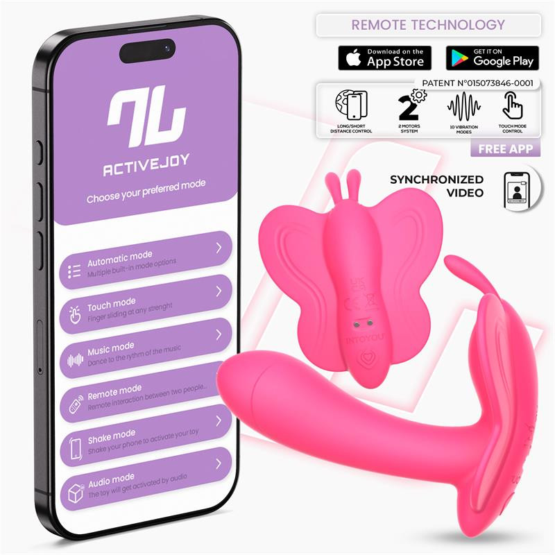 Wingy Estimulador Mariposa con APP Peach Red