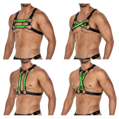H4RNESS06 Arnes de Pecho 4WAY Verde Talla Unica